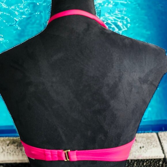 NWOT VICTORIA SECRET ( 34C ) Bright Pink/Fusha Swim Top - Picture 5 of 9